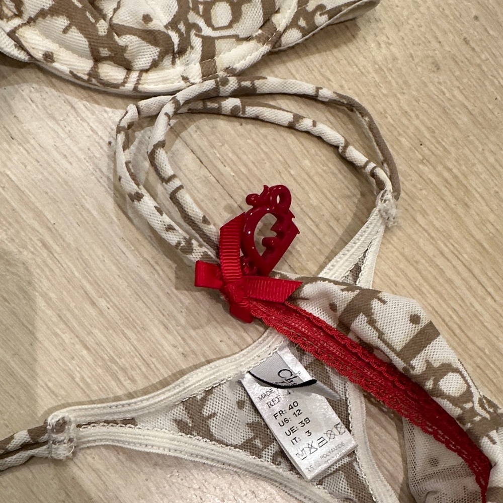 Christian Dior hardcore vintage Lingerie set 32b small thong Rare! - Picture 2 of 9